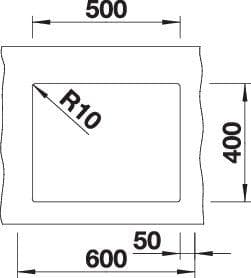 Мойка BLANCO SUBLINE 500-U SILGRANIT