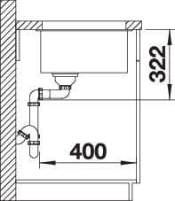 Мойка BLANCO SUBLINE 700-U LEVEL SILGRANIT