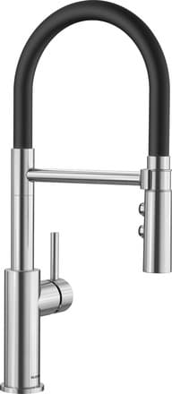 Смеситель BLANCO CATRIS-S Flexo PVD Steel, Нержавеющая сталь