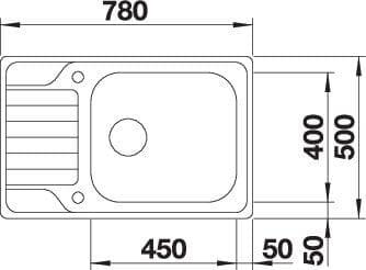 Мойка BLANCO DINAS XL 6 S Compact нержавеющая сталь