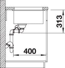 Мойка BLANCO SUBLINE 340/160-U SILGRANIT (for Coloured Components)