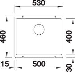 Мойка BLANCO SUBLINE 500-U SILGRANIT (for Coloured Components)